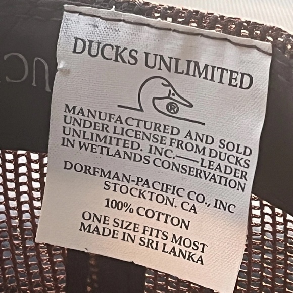 Vintage 90’s Ducks Unlimited Camo Trucker SnapBack Hat - Picture 4 of 4